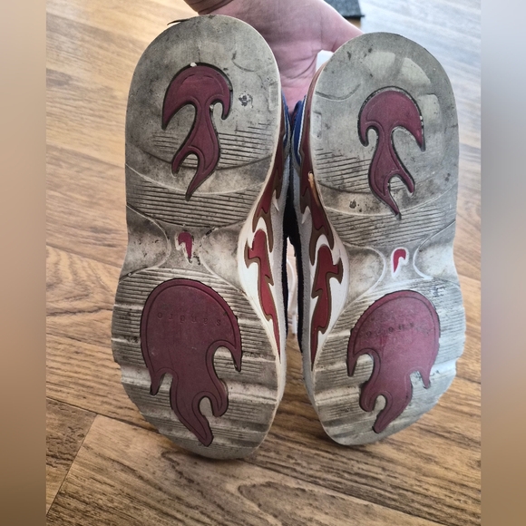 Sandro Paris FLAME red and blue Sneakers AS IS US M5.5 W6.5 - Picture 7 of 9